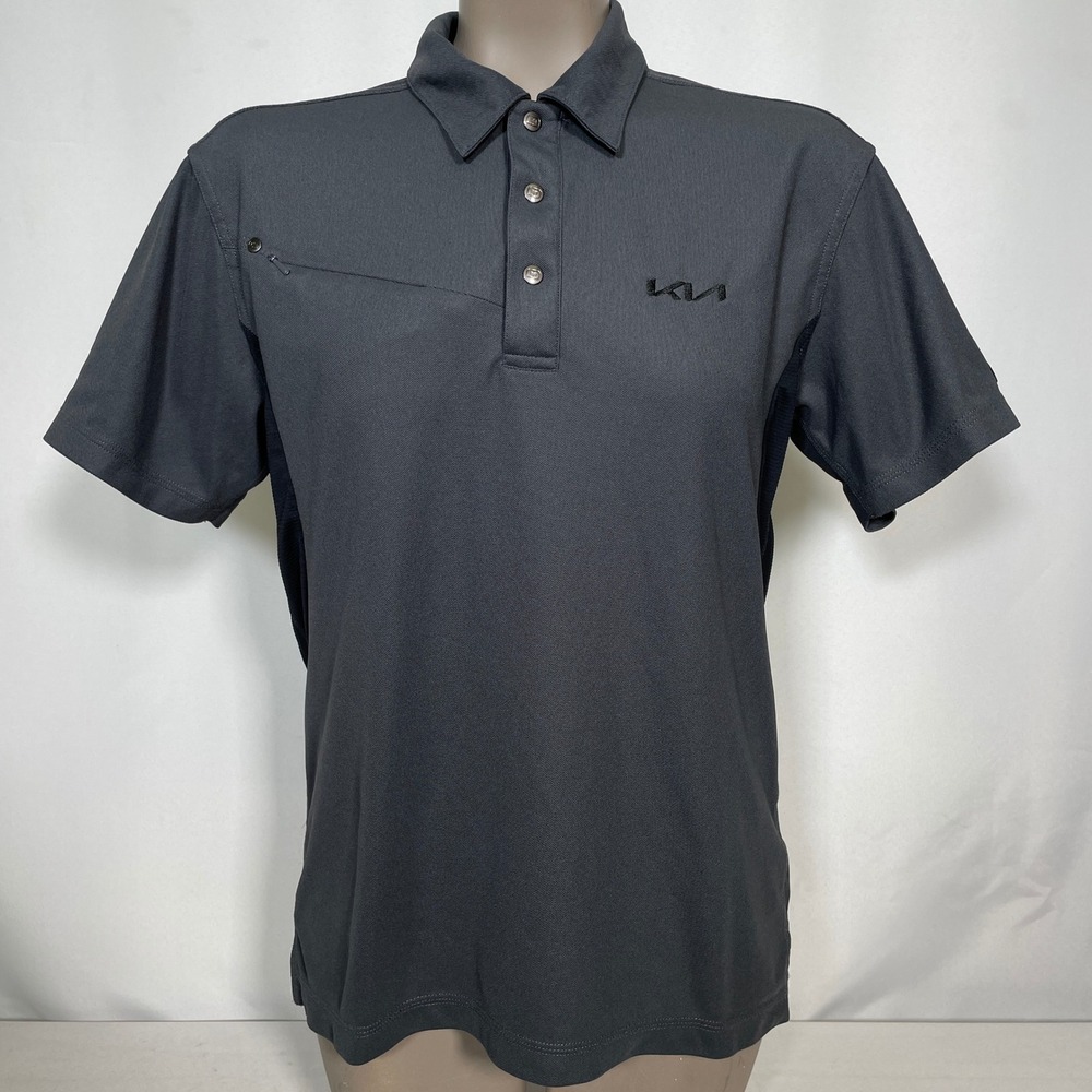 Kia Motors OGIO Gray Snap Placket Performance Polo Shirt Women's SMALL